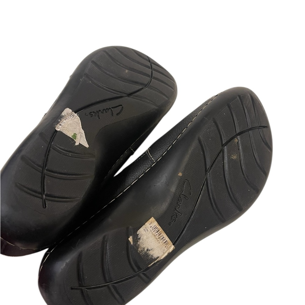 Clarks Ashland Black Leather Slip-On Loafers Shoes - Picture 5 of 5